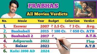 Prabhas All Movies List 2024 | Prabhas All Flops And Hits Movies List | Kalki worldwide Collection