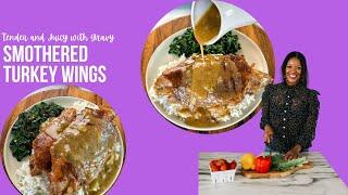 Smothered Turkey Wings in the Oven (Tender, Juicy, No Cream Soup)