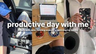 vlog: spend a productive day with me! solo date, errands, organization, etc.