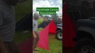 'UltraHeavy' tough Canvas Tarps , Hand Made in Cumbria at The Wild In Us Festival