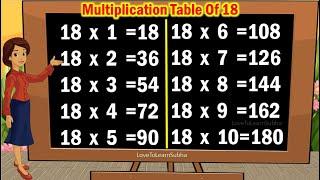 Table of 18|Learn Multiplication Table of 18|18 Table/Maths Tables/Multiplication Tables/Maths Table