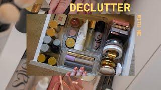 Declutter with me | minimal ish makeup collection