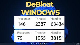 DeBloat Windows 11 or 10 Unwanted Apps and Telemetry.