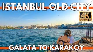 ISTANBUL TURKEY 2024 OLD CITY TOUR GALATA TOWER TO KARAKOY 4K ULTRA HD WALKING TOUR VIDEO
