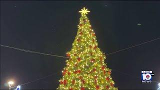 Bayfront Park lights massive Christmas Tree