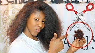 How to: TRIM/ CUT NATURAL HAIR for Long, Healthy Hair // DIY