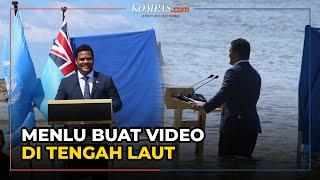 Negaranya Terancam Tenggelam, Menlu Tuvalo Buat Video COP26 di Tengah Laut