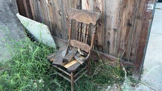 1930’s Bent and Bro chair saved from the trash || ANTIQUE CHAIR RESTORATION