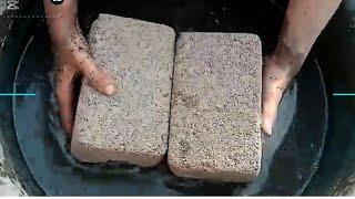 ASMR || Crunchy sand and cement texture slabs dry &  crumbling