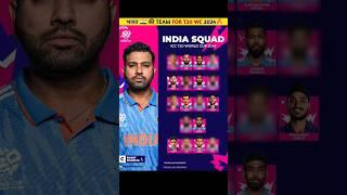 भारत  की TEAM FOR T20 WC 2024 #bcci #t20worldcup2024#viratkohli