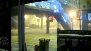 Chicago Loop - Adams and Wabash - Blizzard Night, Feb 1, 2011