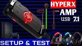 HyperX Amp Sound Card - Setup and test PS4 | cheap headphone/earphone