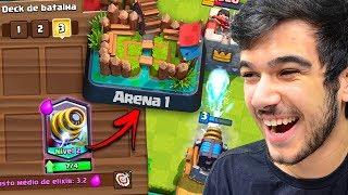 TROLLANDO NA ARENA 1 SÓ COM UMA CARTA NO DECK: SPARKY - CLASH ROYALE