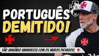 ÁLVARO PACHECO SERÁ DEMITIDO HOJE PELO VASCO! RAFAEL PAIVA DEVE SER O TÉCNICO CONTRA O SP! PROTESTOS