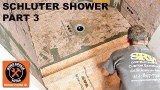 Schluter Shower Installation (Part 3 - Waterproofing Shower Pan & Curb) -- by Home Repair Tutor