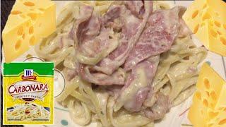 SUPER EASY CREAMY CARBONARA using Mc Cormick Mix