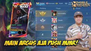 LIVE PUSH RANK PAKE 1 HERO PUSH MMR HERO ARGUS JADI TOP GLOBAL ARGUS + MABAR VIPMOBILE LEGEND