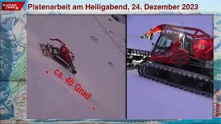 Flumserberg Pistenbully im Einsatz  am 24.12.2023