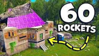 DOUBLE BUNKER in NEW ROCK [60 ROCKETS] - rust base design