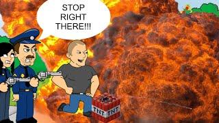 Childish Dad Blows up Caillou’s House and Gets Arrested.