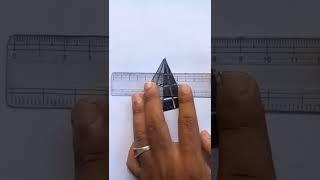 easy 3d pyramid drawing#shorts