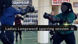 Ladies Longsword fencing - New student first sparring session