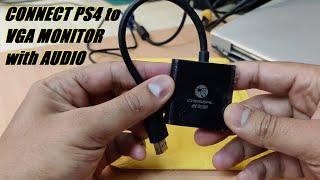 Connect PS4 to a VGA monitor | Choseal HDMI to VGA convertor
