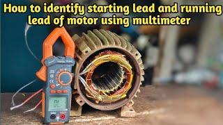 How to identify starting and running winding leads in single phase motor with multimeter