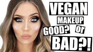 TRYING VEGAN MAKEUP!! Does It ACTUALLY Work?! | STEPHANIE LANGE