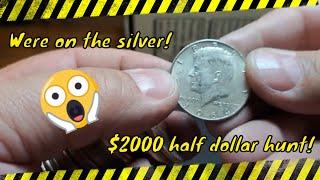 $2000 Half Dollar Hunt! Coin roll hunting halves! #apmex #bullion #silver #gold