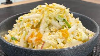 Chinese cabbage salad with apple and mandarin