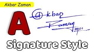  Akbar Zaman Name Signature Style | A Signature Style | Signature Style of My Name Akbar Zaman