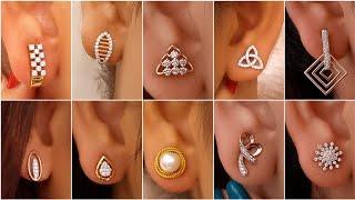 Latest Diamond Earrings stud design with price/Diamond stud/ladies earring/Earring/Seethal jwellery