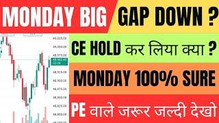 Monday Market कैसा रहेगा | gift nifty live | banknifty gap up or gap down monday | nifty monday