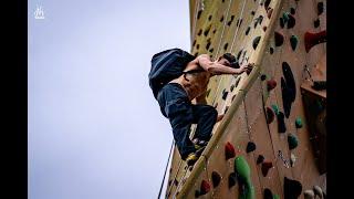 The Worlds Tallest "Freestanding" Climbing Wall BASE Jump (37M)/ UNCUT