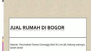 Jual Rumah Murah Bogor, dijual Rumah Bogor, Jual Rumah Bogor, WA : 0823.2934.4446/0857.9138.1223