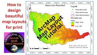 ArcMap Map Layout Tutorial: how to design beautiful map layouts for print