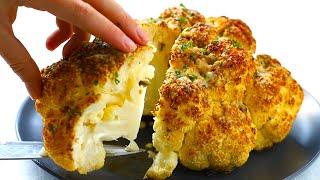 Garlic Butter Whole Roasted Cauliflower Recipe - Easy Recipe