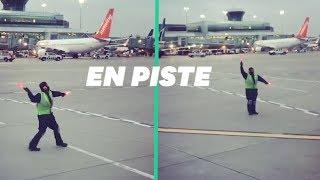 Cet employé d'aéroport transforme le tarmac en piste de danse