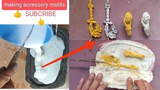 Make accessory molds from silicone resin polyester stone powder clay