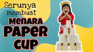 membuat menara dari paper cup