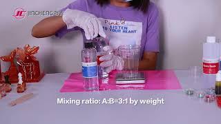 3:1 mixing ratio crystal glue teaching video