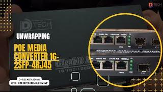 POE Media Converter 1G-2SFP-4RJ45 || D-TECH TRADING || Optical Fiber cable accessories