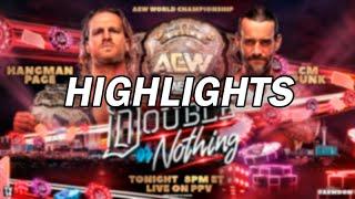 CM Punk vs. Adam Page | AEW Double or Nothing 2022 | Highlights |