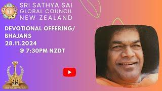 Sri Sathya Sai Global Council New Zealand Bhajans/Offering || 28/11/2024