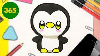 COME DISEGNARE PINGUINO KAWAII - Come disegnare animali