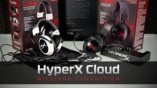 機内用アダプタ /HyperX Cloud ヘッドセットの接続