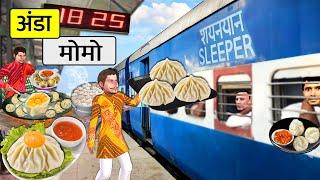 Early Morning Breakfast in Railway Station Egg Momos Train Street Food Hindi Kahaniya Moral Stories