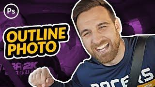 How to Outline Images to Make YouTube Thumbnails | Photoshop Tutorial