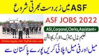 Information About ASF Online Apply 2022 | Airport Security Force Jobs 2022 | ASF Jobs 2022